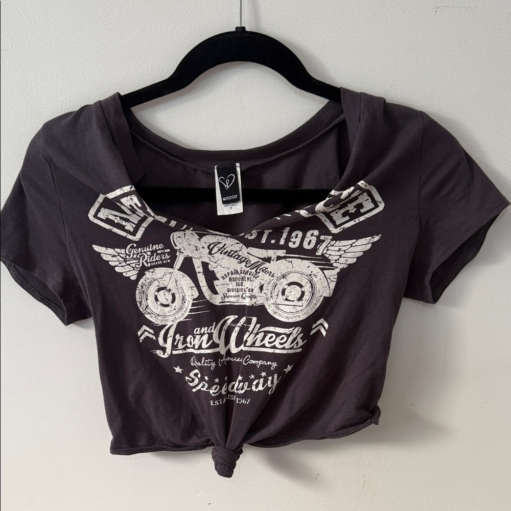 Windsor Black Graphic Crop Top